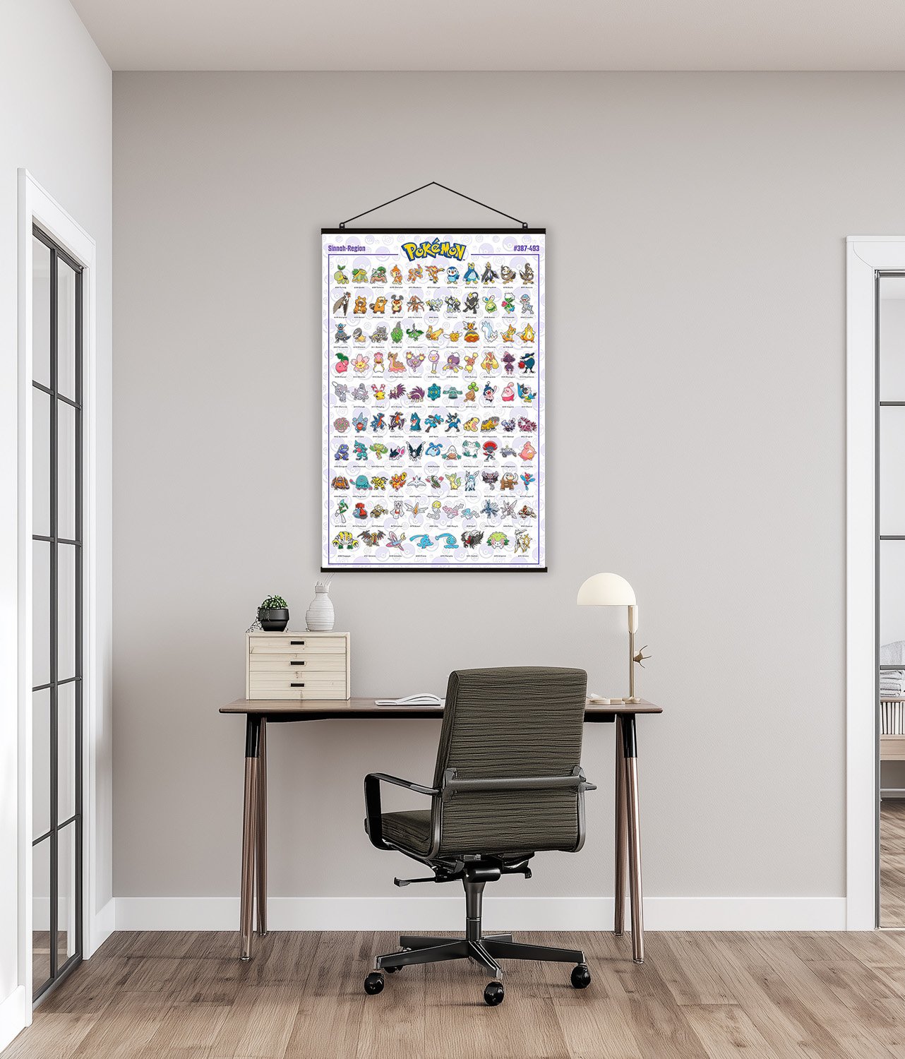Pokemon - Gaming Poster (Sinnoh-Region - #387 - 493) (Size 24 x 36