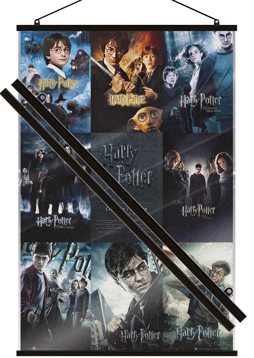 Harry Potter 1-8 – Movie Poster (All Movies Checklist) (24″ x 36″) (LAMINATED)