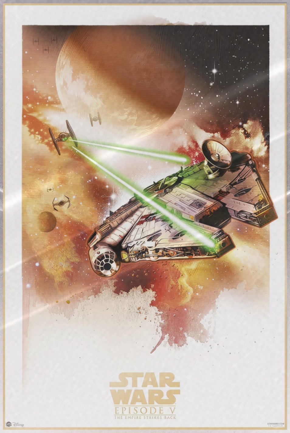 Star Wars: Episode V Empire Strikes Back Movie Poster (Space Battle) (LAMINATED)