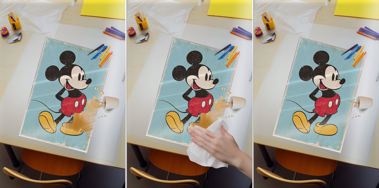 Mickey Mouse & Minnie Mouse - Comic Poster Set (Retro) (24" x 36") (LAMINATED)