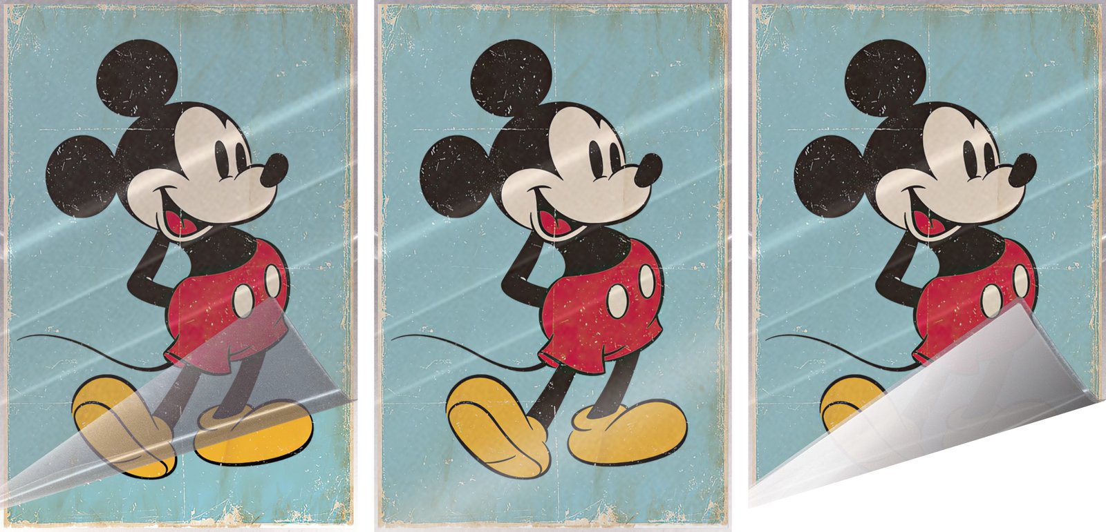 Mickey Mouse & Minnie Mouse - Comic Poster Set (Retro) (24" x 36") (LAMINATED)