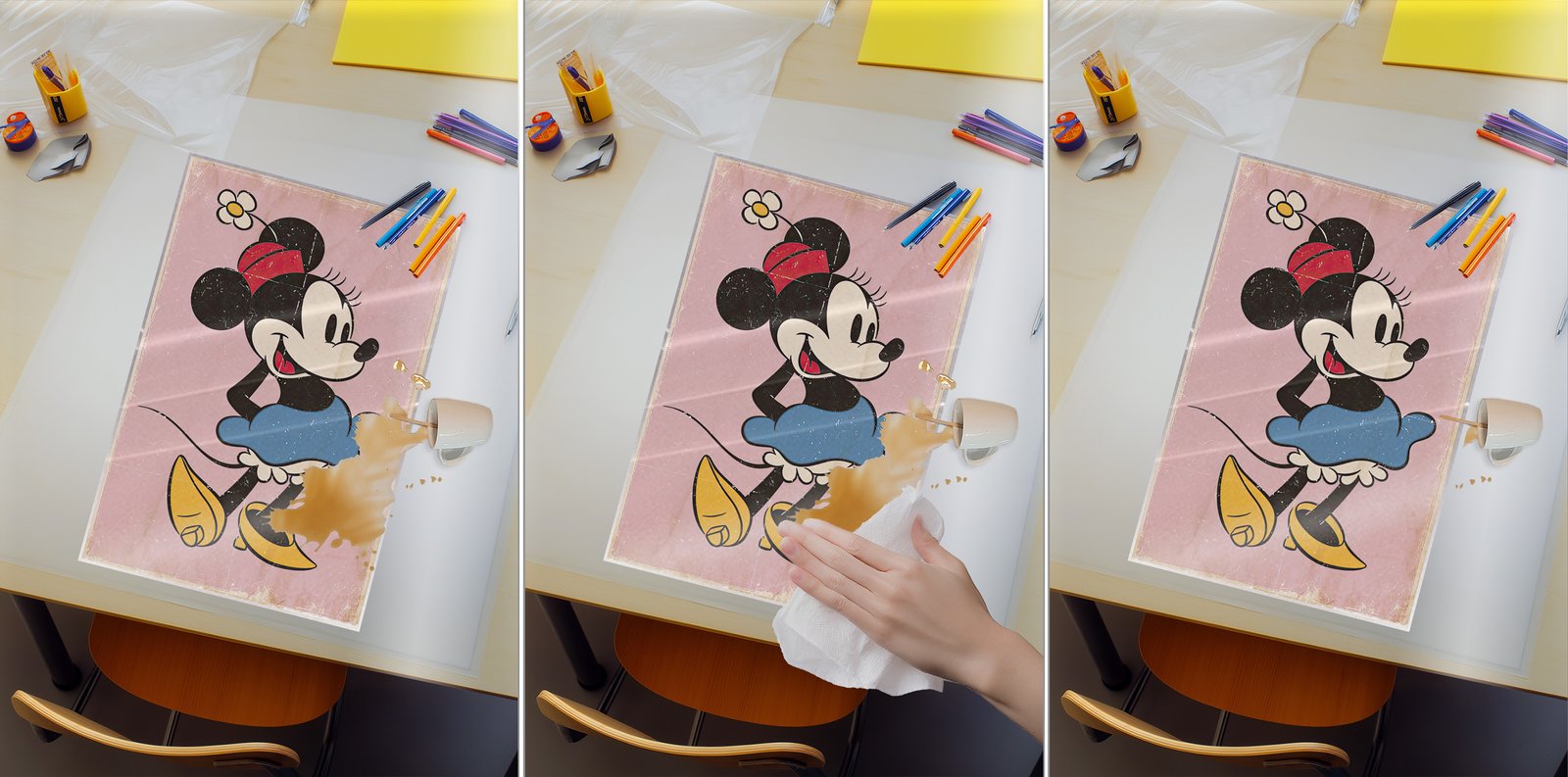 Mickey Mouse & Minnie Mouse - Comic Poster Set (Retro) (24" x 36") (LAMINATED)