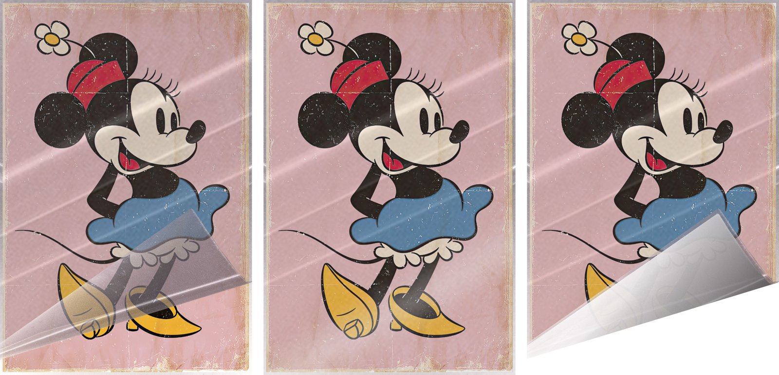 Mickey Mouse & Minnie Mouse - Comic Poster Set (Retro) (24" x 36") (LAMINATED)