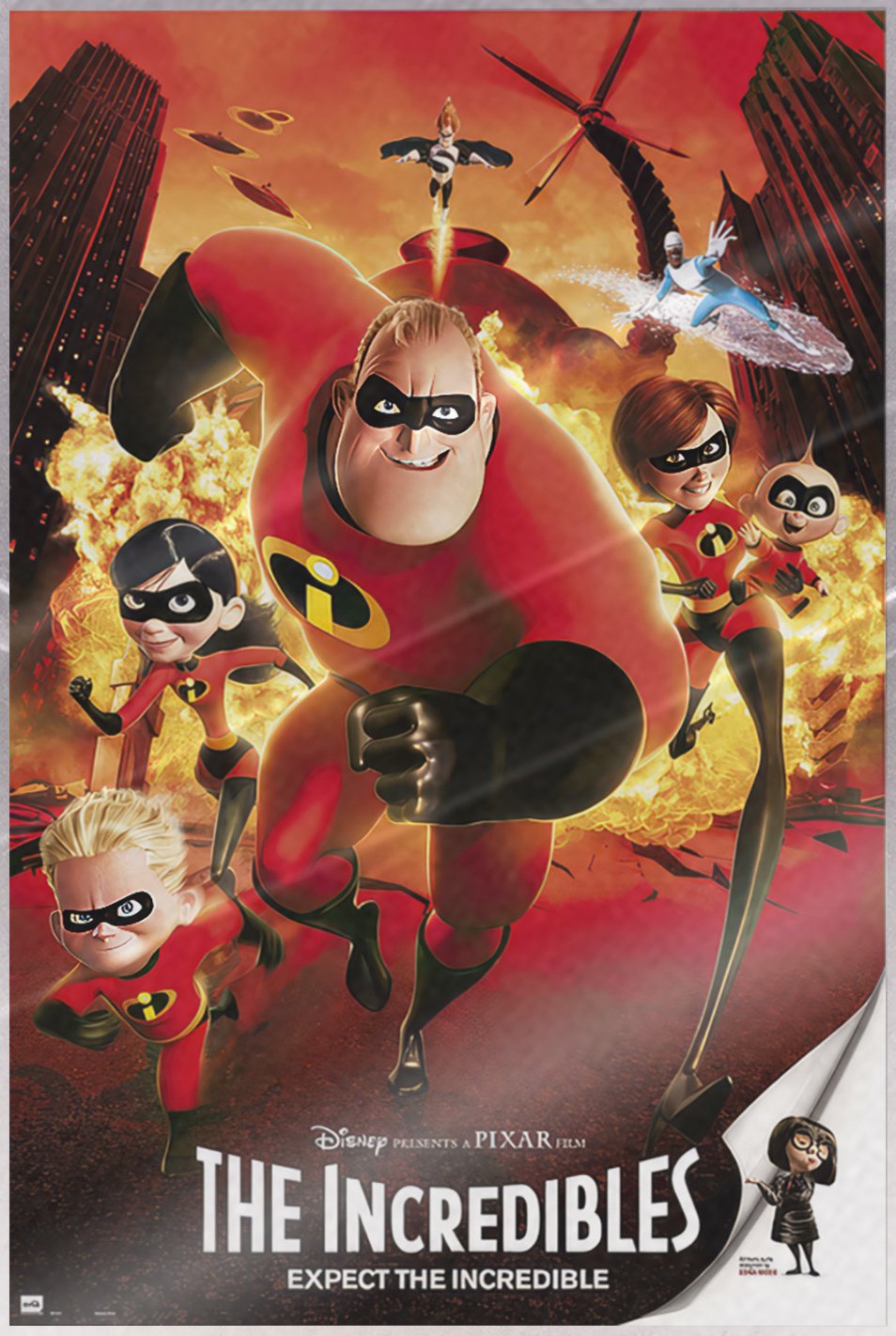 The Incredibles – Pixar Movie Poster (Regular) (Size: 24″ x 36″) (LAMINATED)