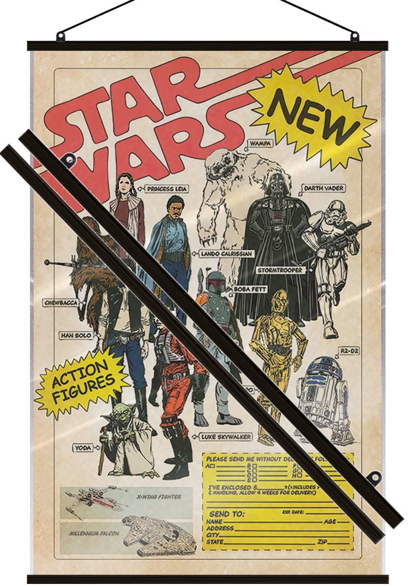 Star Wars – Movie Poster (Action Figures – Darth Vader) (24″ x 36″) (LAMINATED)
