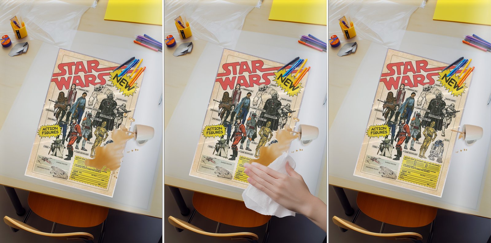 Edjay Postre Star Wars - Movie Poster (Action Figures - Darth Vader) (24