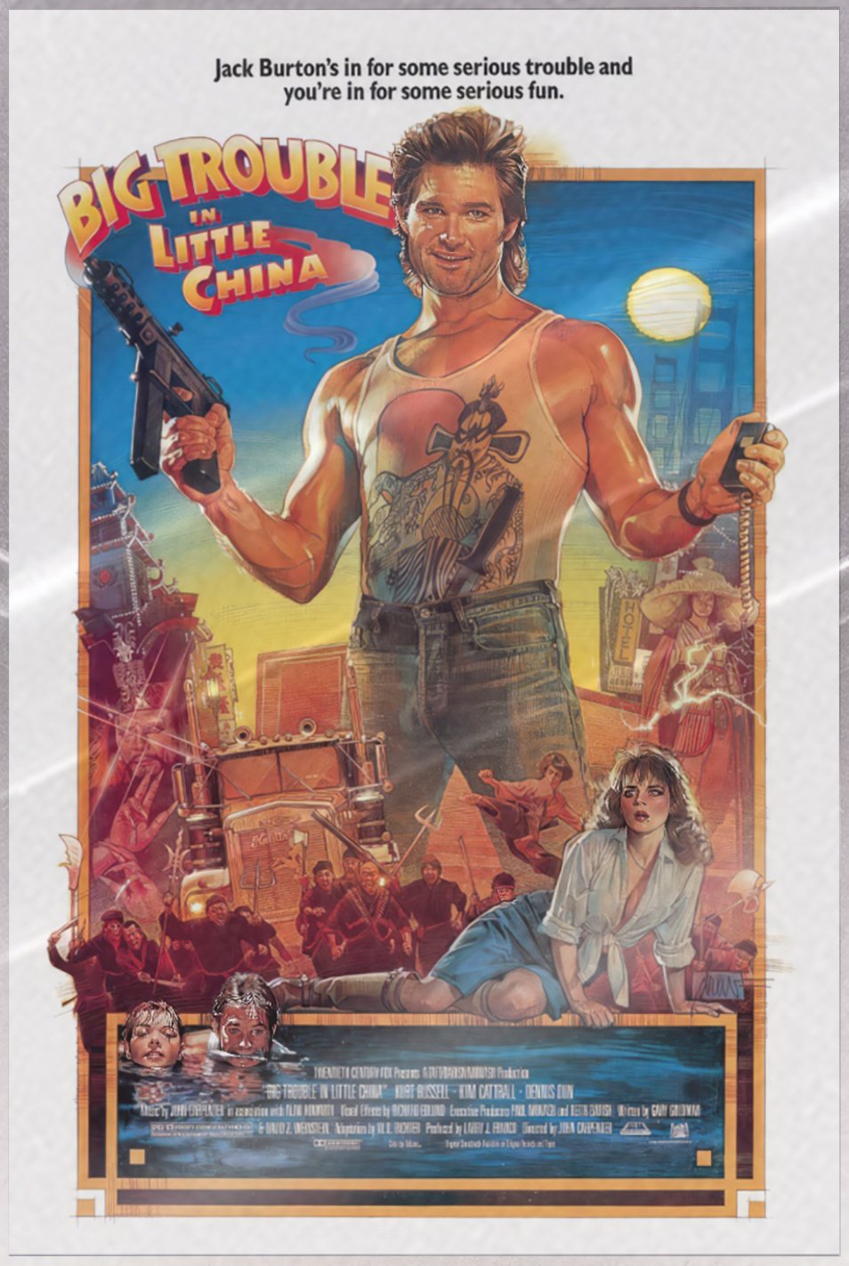 Big Trouble In Little China – Movie Poster (Regular) (Size 24 x 36″) (LAMINATED)