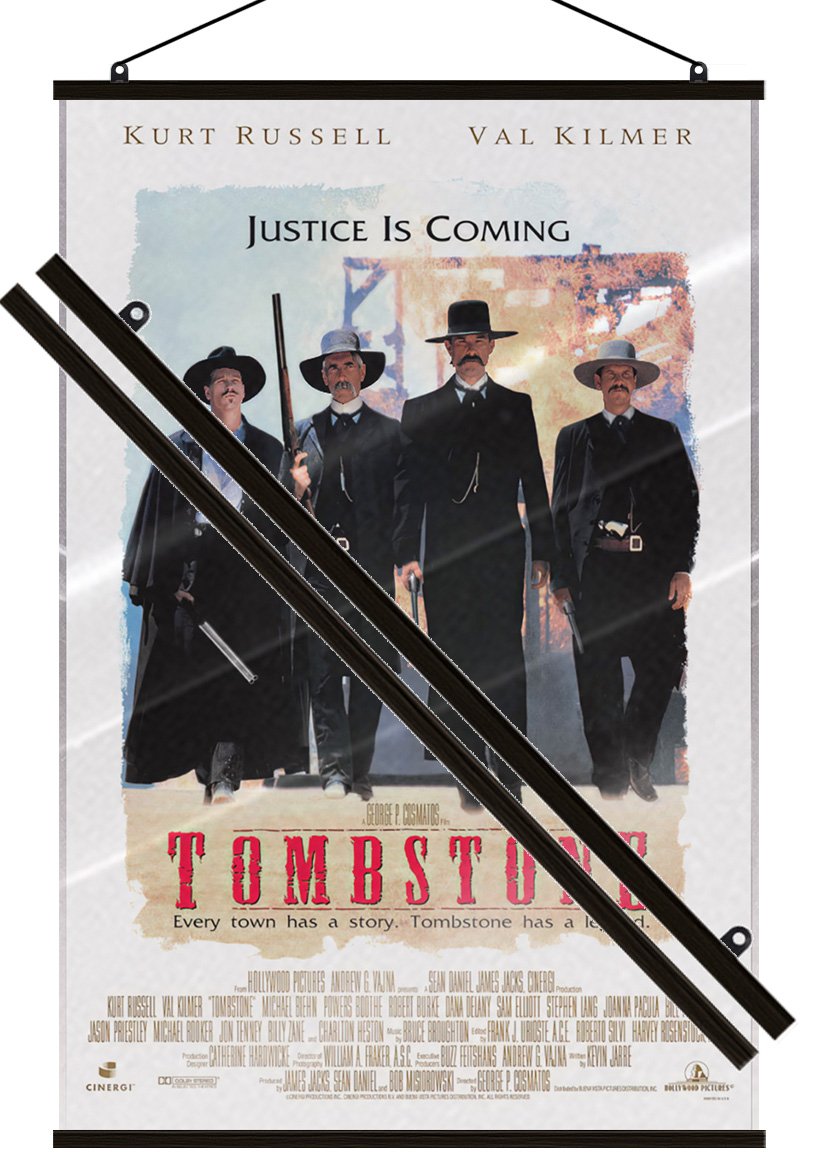Tombstone – Movie Poster (Regular – White) (Size: 24″ x 36″) (LAMINATED)