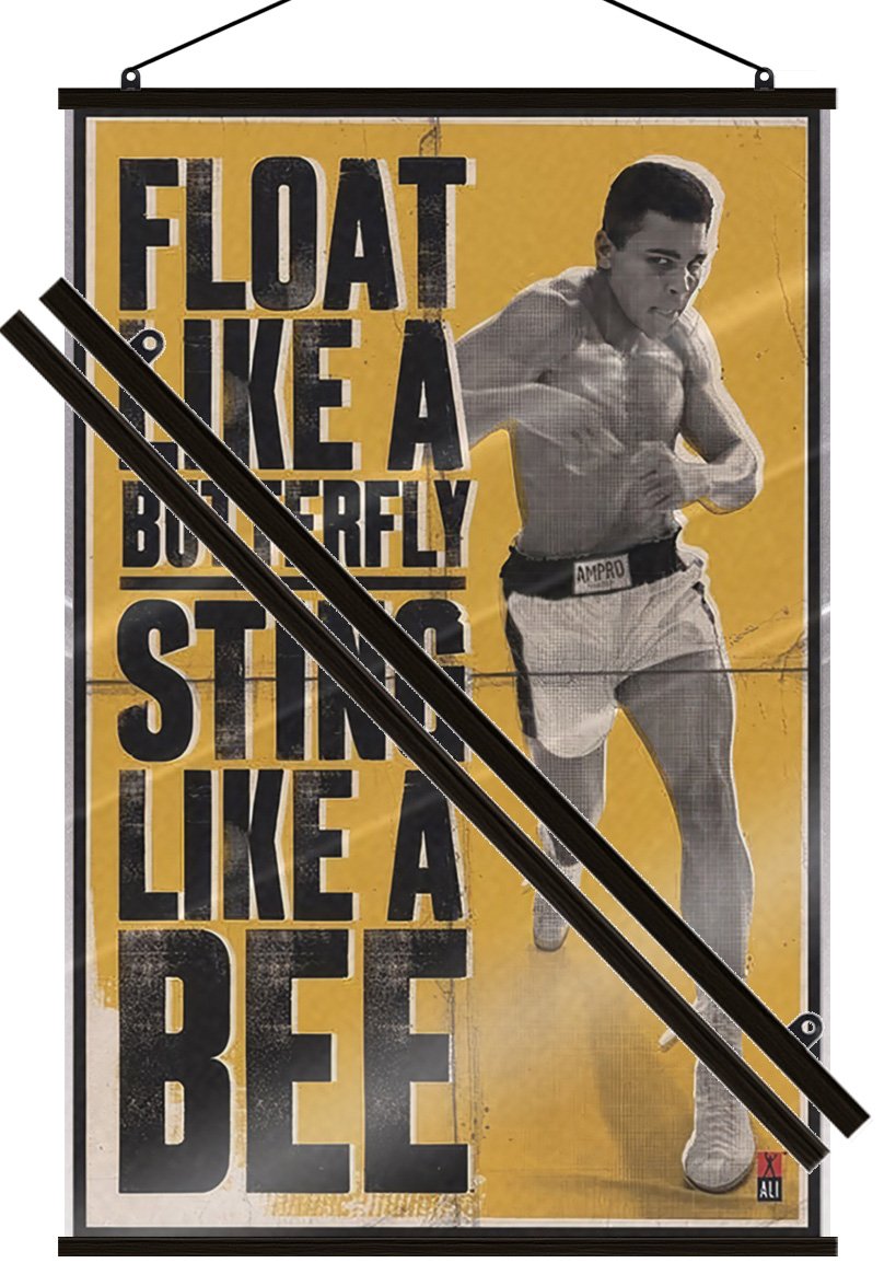 Muhammad Ali – Sport Poster (Float Like A Butterfly) (Size 24 x 36″) (LAMINATED)