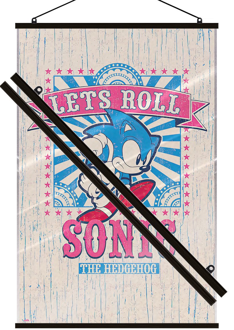 Sonic The Hedgehog – Gaming Poster (Let’s Roll) (Size: 24″ x 36″) (LAMINATED)
