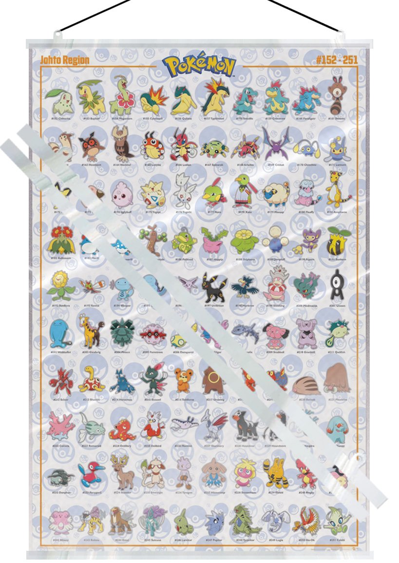 Pokemon - TV Show Gaming Poster (Johto Region) (Size: 24