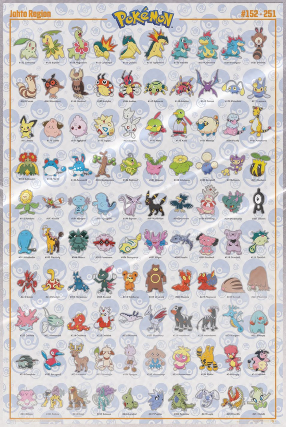Pokemon - TV Show Gaming Poster (Johto Region) (Size: 24