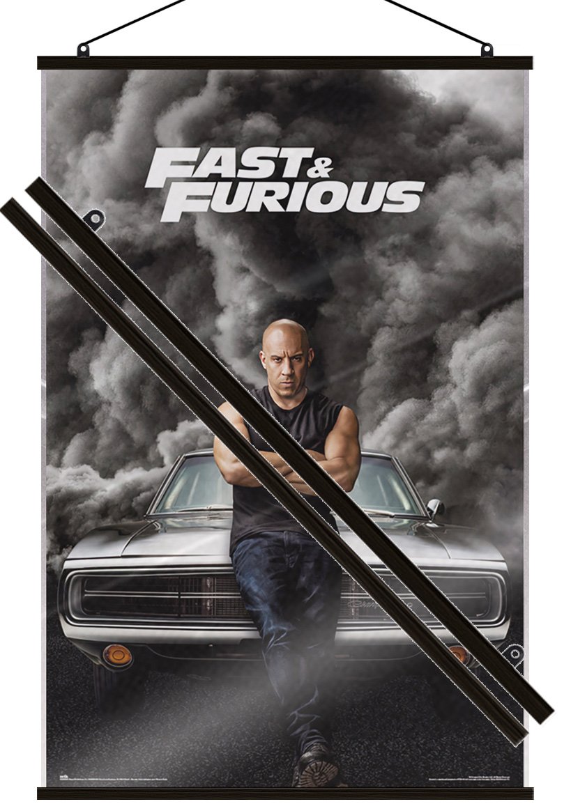 Fast & Furious – Movie Poster (Vin & Dodge Charger) (Size: 24 x 36″) (LAMINATED)