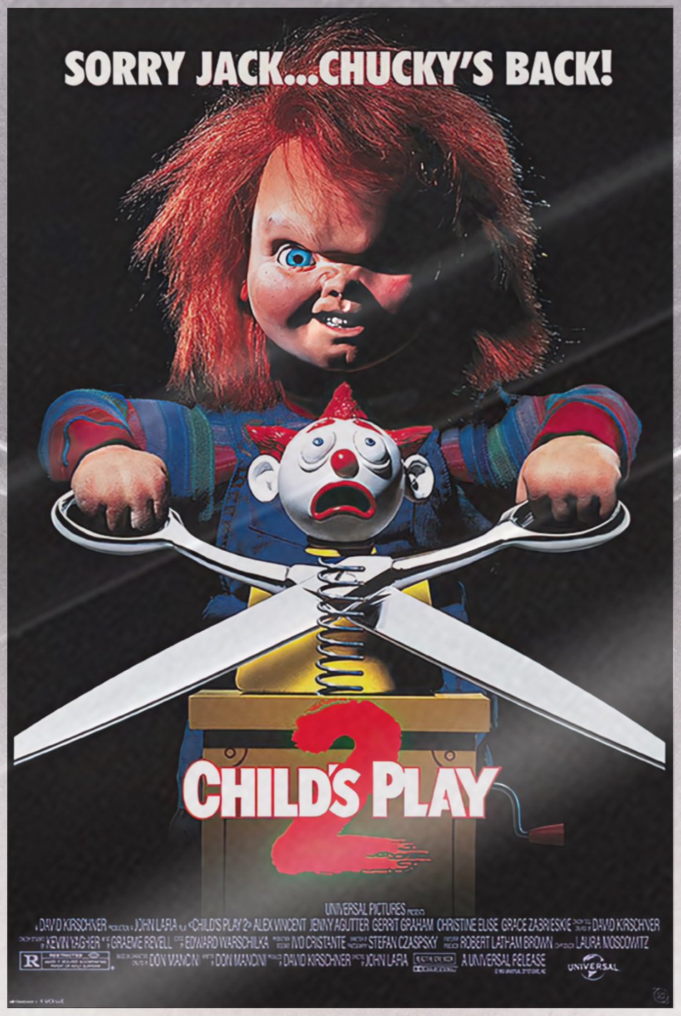 Child's Play 2 - Movie Poster (Chucky's Back - Regular) (24" x 36") (LAMINATED)