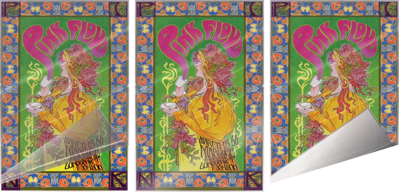 Pink Floyd - Music Poster Set (Dark Side Of The Moon - Promo Ads