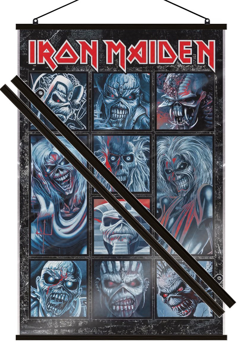 Iron Maiden – Music Poster (1 Eddies – Grid) (Size: 24″ x 36″) (LAMINATED)