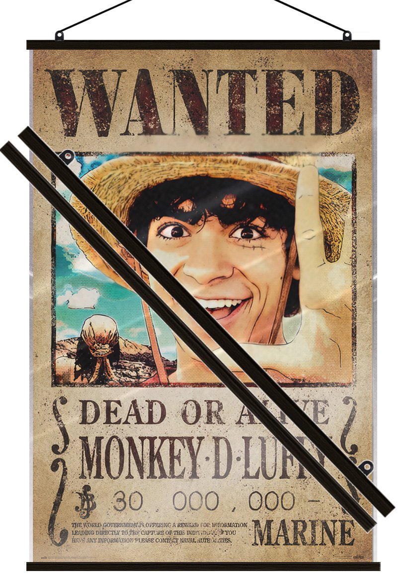 One Piece – TV Show Poster (Wanted: Monkey D. Luffy) (Size 24 x 36″) (LAMINATED)