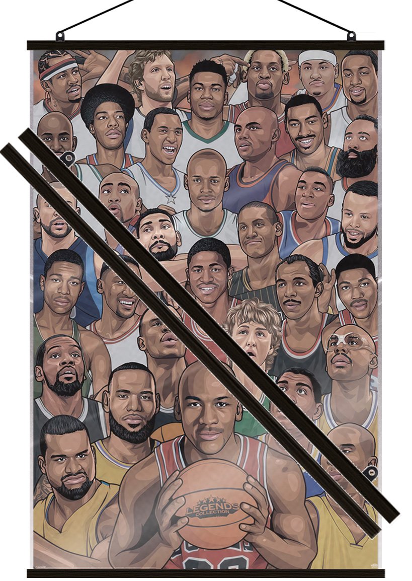 Basketball Legends – Sport Poster (Basketball Stars) (Size 24 x 36″) (LAMINATED)