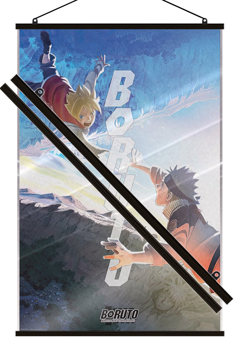 Boruto – Anime Poster (Boruto & Naruto – Reaching Hands) (24″ x 36″) (LAMINATED)