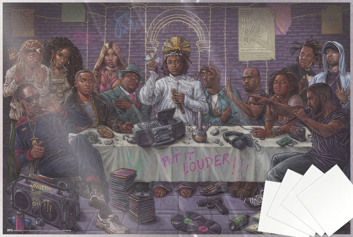 Last Supper Rappers With Names The Last Supper Of Hip Hop - Music Poster (Famous Rappers) (LAMINATED ...