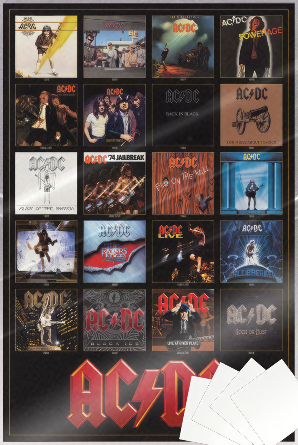 AC/DC - Music Poster (Discography - Album Covers) (Size: 24