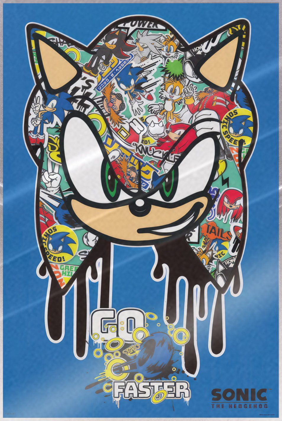 Sonic The Hedgehog – Gaming Poster (Image Montage) (Size: 24″ x 36″) (LAMINATED)