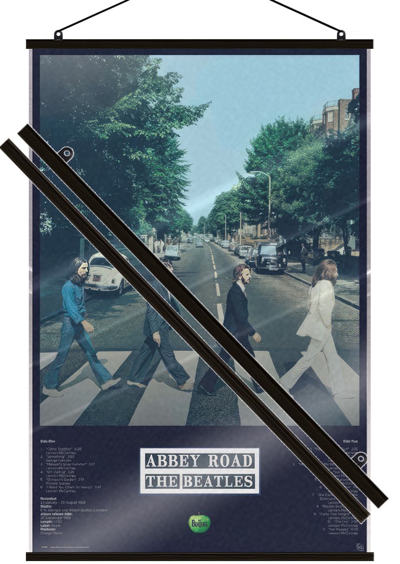 The Beatles – Music Poster (Abbey Road – Record Track List) (LAMINATED)