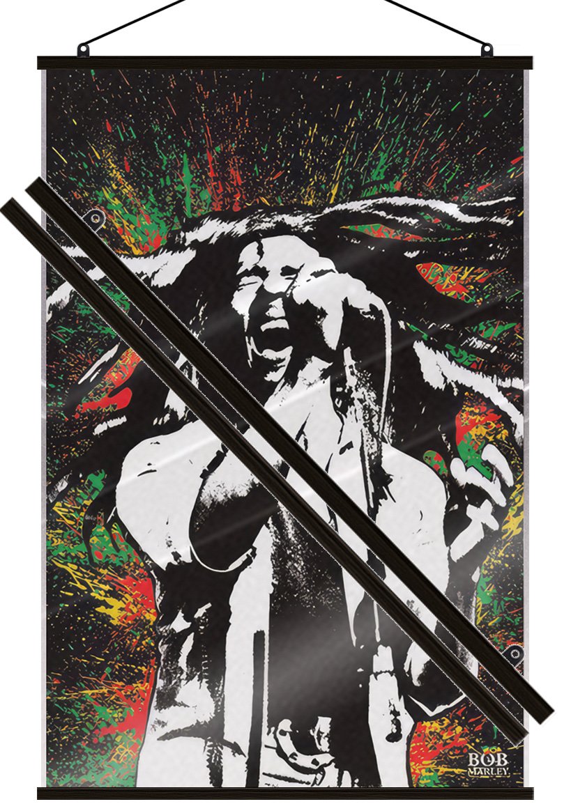 Bob Marley – Pop-Art Music Poster (Paint Splash) (Size: 24″ x 36″) (LAMINATED)