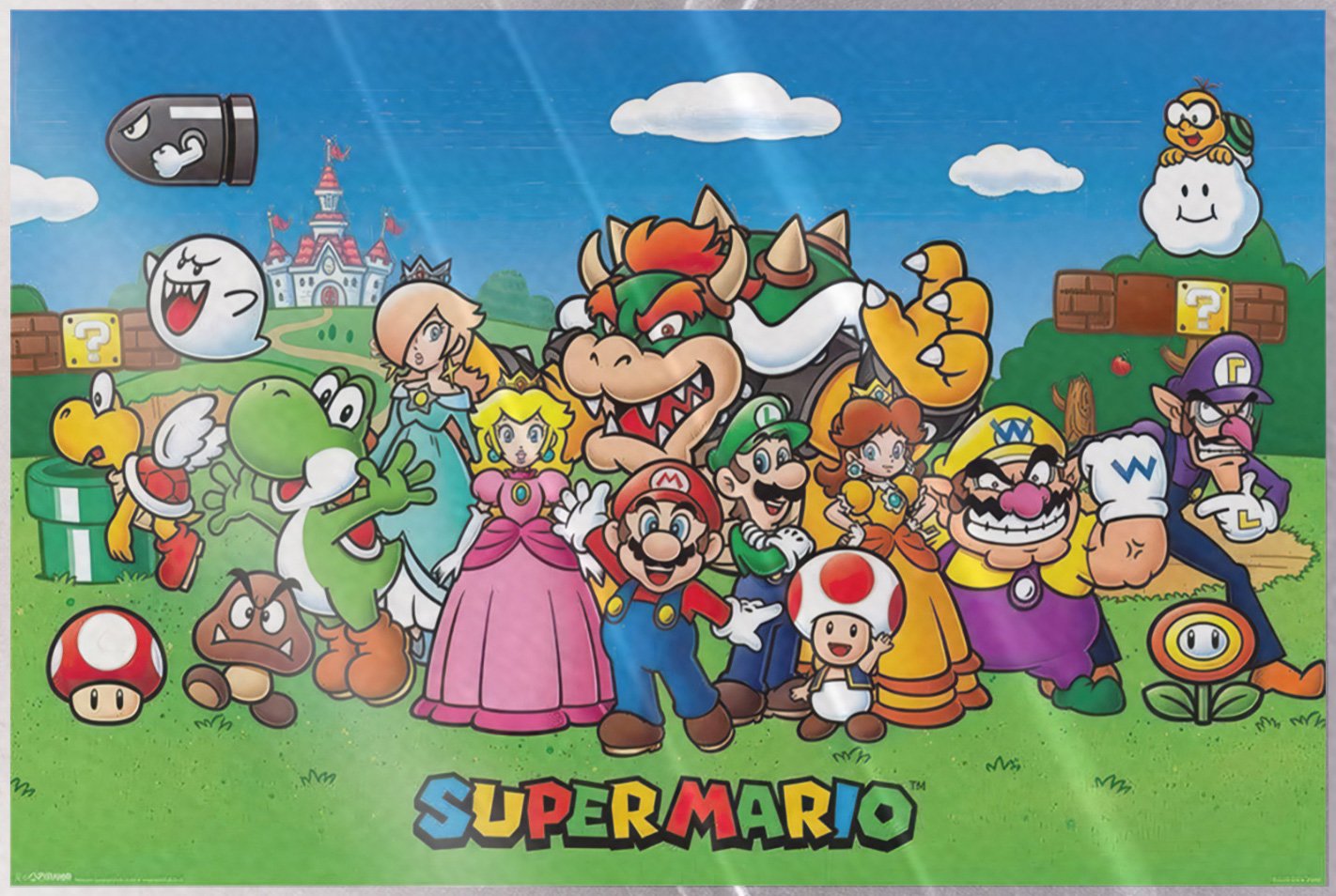 Super Mario – Gaming Poster (All Characters) (Size: 36″ x 24″) (LAMINATED)