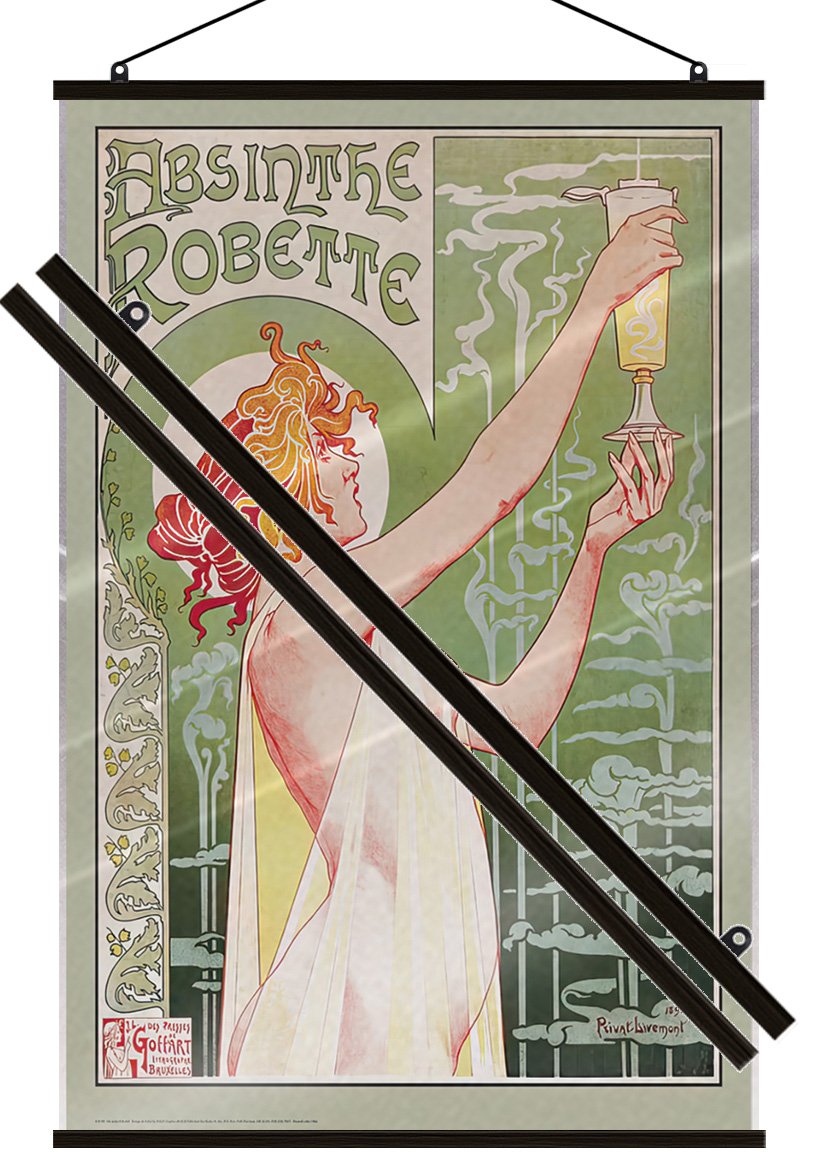 Absinthe Robette – Vintage Art Poster (Ad Poster) (Size: 24″ x 36″) (LAMINATED)