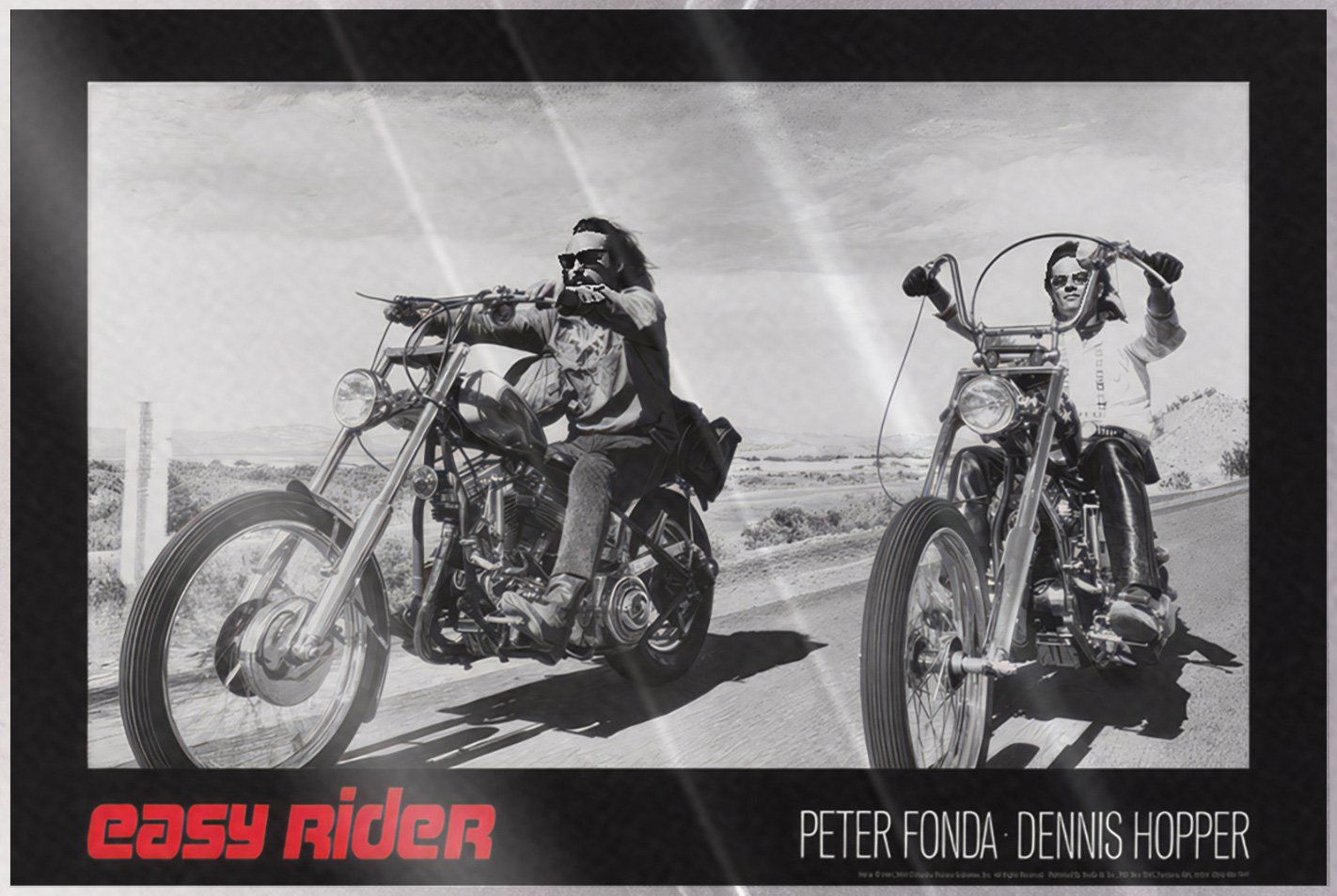 Easy Rider – Movie Poster (Black & White Regular) (Size: 36″ x 24″) (LAMINATED)