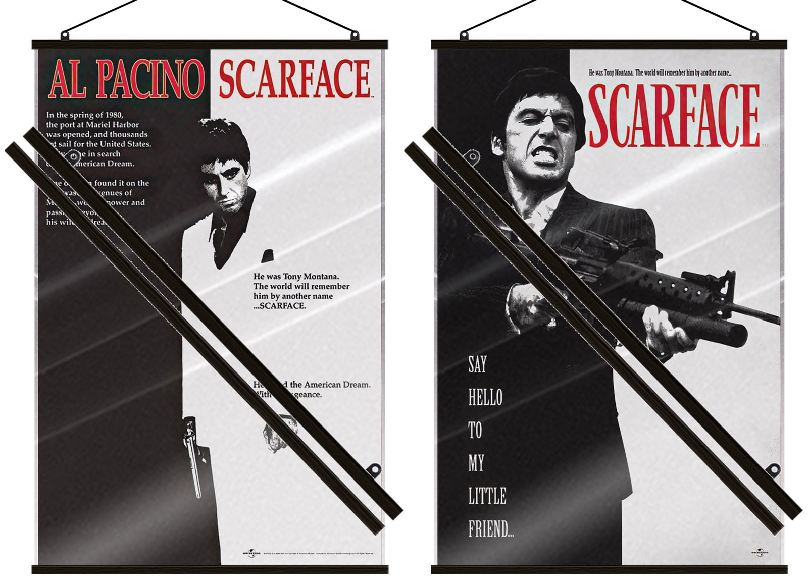 Scarface – Poster Set (Regular & Say Hello To My Little Friend) (LAMINATED)