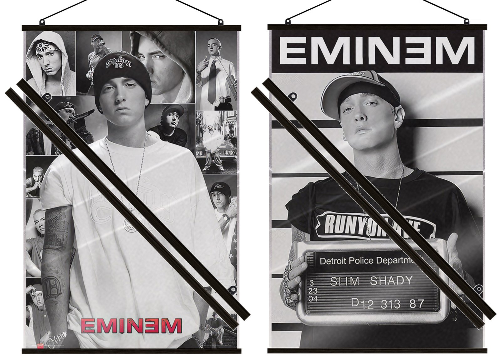 Eminem – 2 Piece Music Poster Set (Image Montage & Mugshot) (LAMINATED)