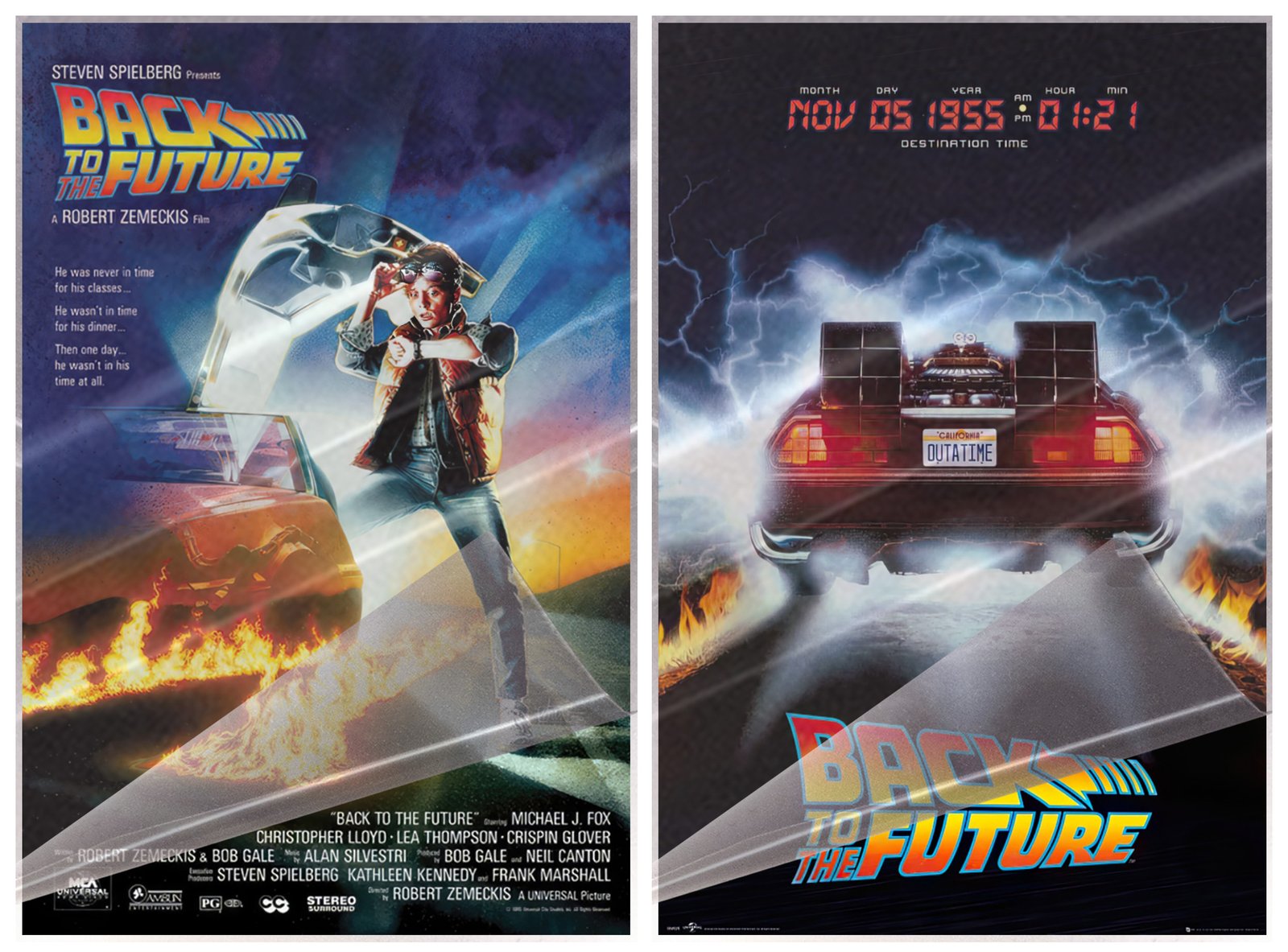 Back To The Future -Movie Poster Set (Regular Style & The DeLorean) (LAMINATED)