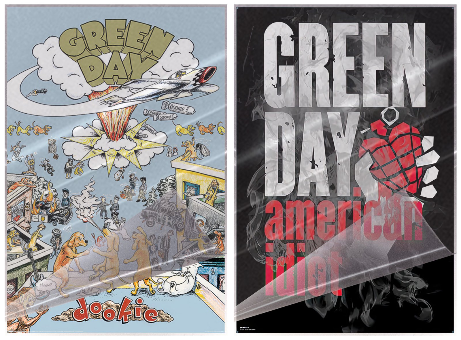 洋楽 juice green edition cd poster set Green Day - Music Poster Set (Dookie & American Idiot Album Covers