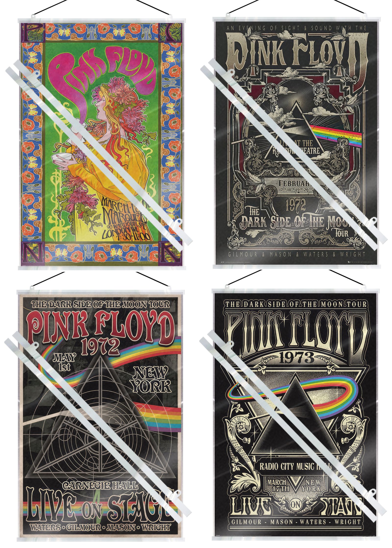 Pink Floyd - Music Poster Set (Dark Side Of The Moon - Promo Ads