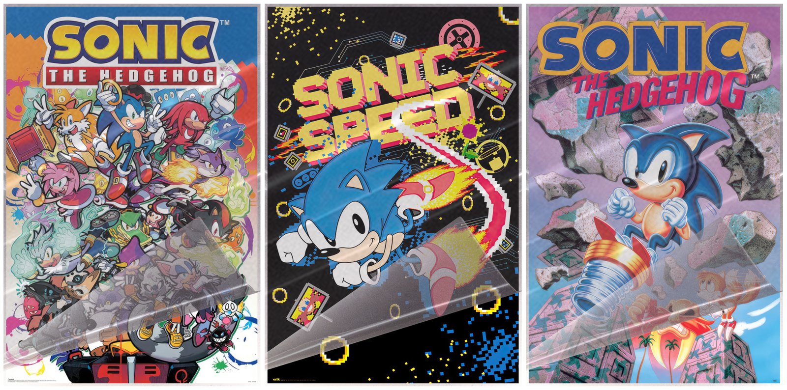 Sonic The Hedgehog – 3 Piece Poster Set (The Favorites 1) (24 x 36″) (LAMINATED)